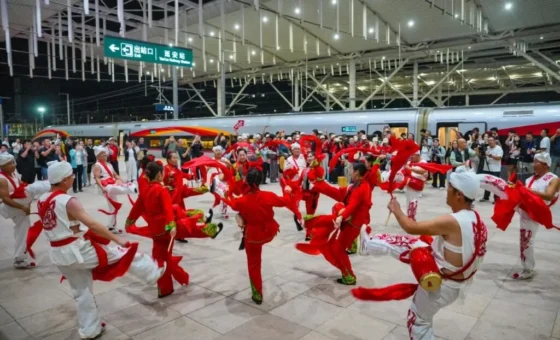 a high speed railway traces the legacy of the long march